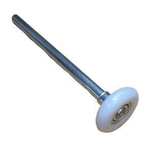 Galet Ø46 Nylon avec longue tige Ø11 - Lg = 180mm SI Grande largeur Réf. interne : 1100847 Utilisés uniquement pour porte LP>5000